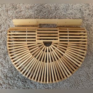 Bamboo Half-Moon Handbag
